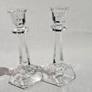Crystal candle holders.  Set of 2